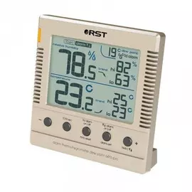 Термогигрометр цифровой большой дисплей шампань RST