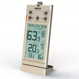 Термогигрометр цифровой большой дисплей шампань RST