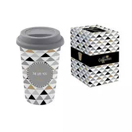 Термокружка 0.35 с крышкой серая Easy life travelmug