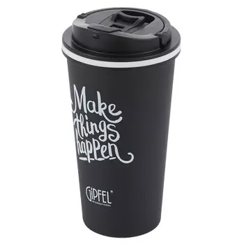 Термокружка вакуумная Gipfel Megapolis 500 мл черная