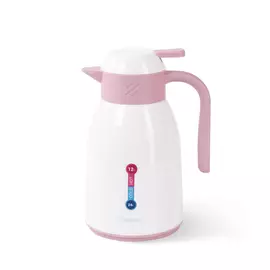 Термокувшин со стеклянной колбой Fissman кремовый 1 л