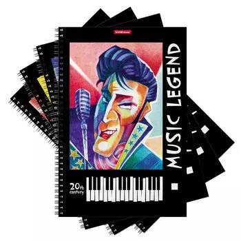 Тетрадь для нот на спирали Erich Krause Music Legend А4 24 листа вертикальная ориентация в ассортименте