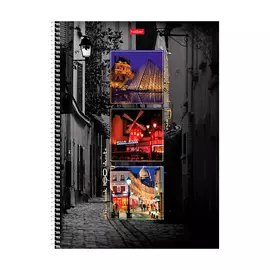 Тетрадь Hatber Краски Парижа клетка 160 л