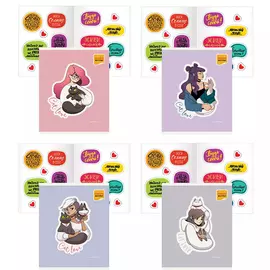 Тетрадь Канц-Эксмо Girl style со стикерами А5 48 л клетка в ассортименте