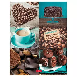 Тетрадь на кольцах Hatber "Кофе И Шоколад" 120 л клетка
