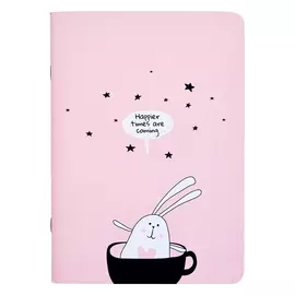 Тетрадь общая Be Smart Bunny розовый 15x21 см 48 л в клетку