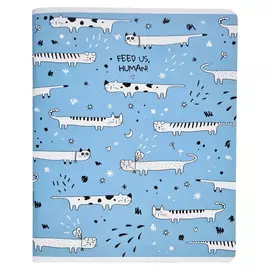 Тетрадь общая Be Smart Feed us коты 16,5x20,3 см 48 л в клетку