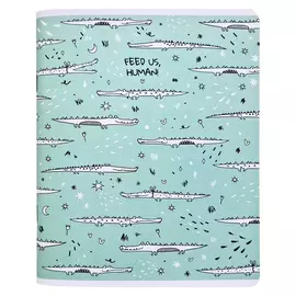 Тетрадь общая Be Smart Feed us крокодил 16,5x20,3 см 96 л в клетку