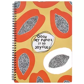 Тетрадь общая Be Smart Fruits папайя 20,2x28,2 см 96 л в клетку