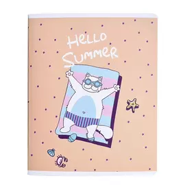 Тетрадь общая Be Smart Hello summer. Пляж А5 48 л клетка