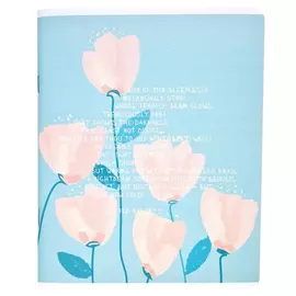 Тетрадь общая Be Smart Pastel Розовые цветы 16,5x20,3 см 48 л в клетку