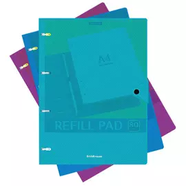 Тетрадь общая на кольцах Erich Krause Glance Vivid ассорти А4 80 листов клетка на кнопке