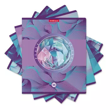 Тетрадь общая ученическая Erich Krause Meditation в клетку A5+ 96 листов матовая ламинация в ассортименте