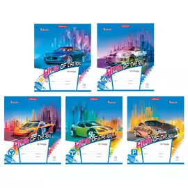 Тетрадь школьная Erich Krause "Автосияние " 12л линейка