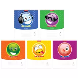 Тетрадь школьная Erich Krause "Смайлики" 24 л линейка