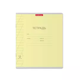 Тетрадь школьная ученическая Erich Krause Классика Visio линия 12 л зеленая