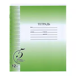 Тетрадь "Только на пять!" а5 12 листов в линейку
