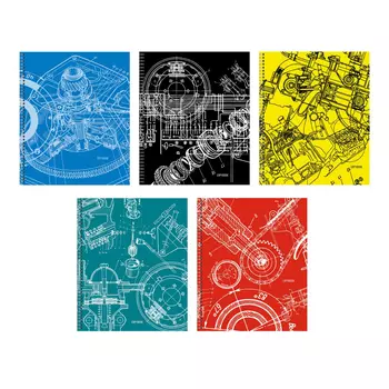 Тетрадь в клетку Канц-Эксмо Чертежи А5 96 листов в ассортименте