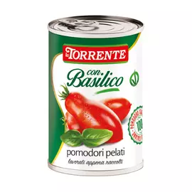Томаты очищенные La Torrente с базиликом 400 г