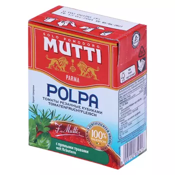 Томаты резаные Mutti с пряными травами 390 г