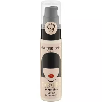 Тональный крем со сценическим эффектом Vivienne Sabo Cabaret Premiere, устойчивая текстура, средняя степень покрытия, сатиновый финиш, тон 03, PORCELAINE/фарфор, 25 мл.