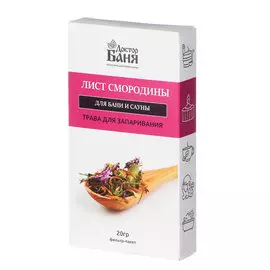 Трава для запаривания Доктор Баня Лист смородины