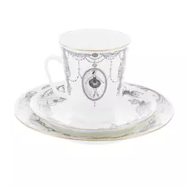 Трехпредметный комплект кофейный Майская Балет Лебединое озеро 165 мл Ифз