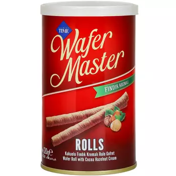 Трубочки Cizmeci Time вафельные wafer master фундук, 120 г