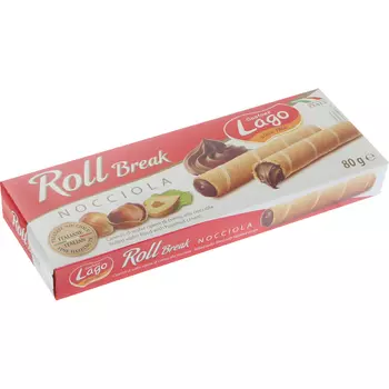 Трубочки Lago с фундуком, 80 г