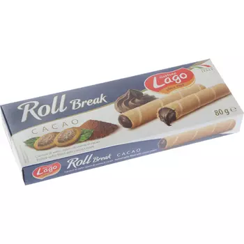 Трубочки Lago с какао, 80 г