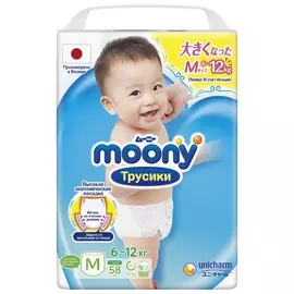 Трусики Moony M 6-12 кг 58 шт