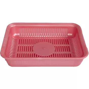 Туалет для кошек Хорошка с сеткой 34,5х25,5х7,5 см розовый перламутр