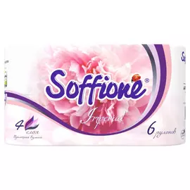 Туалетная бумага Soffione Imperial 4 слоя 6 рулонов