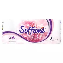 Туалетная бумага Soffione Imperial 4 слоя 8 рулонов