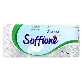 Туалетная бумага Soffione Premio 3 слоя 8 рулонов