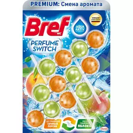 Туалетный блок Bref Perfume Switch Цветущая яблоня - Лотос 3х50 г