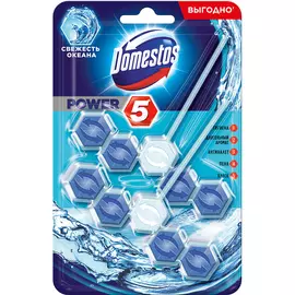 Туалетный блок Domestos Power 5 Свежесть океана 2x55 г