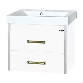 Тумба без раковины Джулия qvatro 65 подвесная белая Мисти