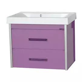 Тумба без раковины Джулия qvatro 65 подвесная сиреневая Мисти