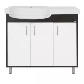 Тумба без раковины напольная Мисти Панда - 92 левая венге/белый