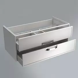 Тумба Kerama marazzi canaletto белая матовая 100 см с 2 ящиками (под столешницу или раковину Buongiorno)