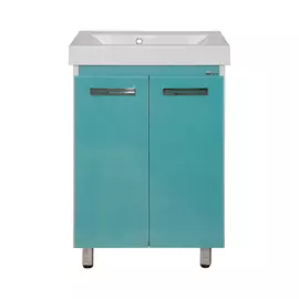 Тумба без раковины Мисти Джулия 60 qv прямая голубая