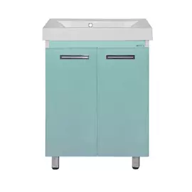 Тумба без раковины Мисти Джулия 65 qv прямая голубая