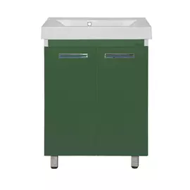 Тумба без раковины Мисти Джулия 65 qv прямая зеленая