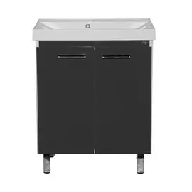 Тумба без раковины Мисти Джулия 75 qv прямая черная