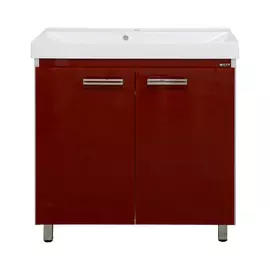 Тумба без раковины Мисти Джулия 90 qv прямая бордовая