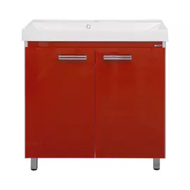 Тумба без раковины Мисти Джулия 90 qv прямая красная