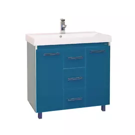 Тумба без раковины Мисти Джулия 90 qv прямая синяя