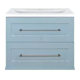 Тумба Мисти марта 70 подвесная голубая матовая