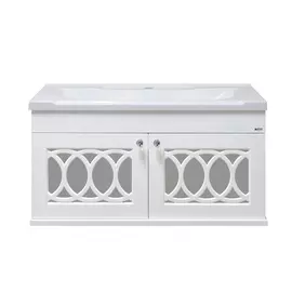 Тумба Мисти тондо 80 подвесная белая